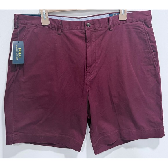 Polo Ralph Lauren Other - Polo Ralph Lauren Mens Stretch Classic Fit 9 Inch Chino Shorts Burgundy Red 42